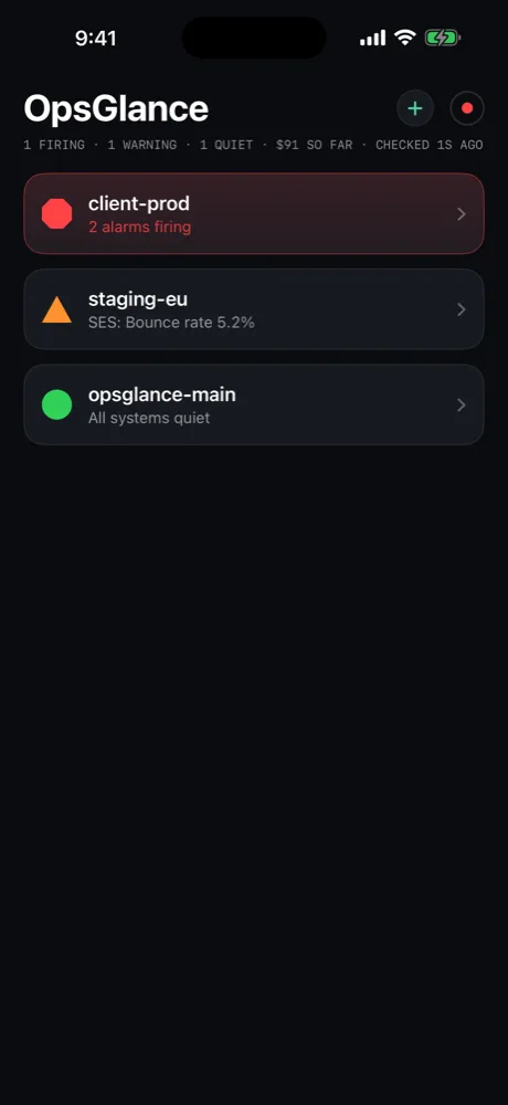 Multi-account dashboard